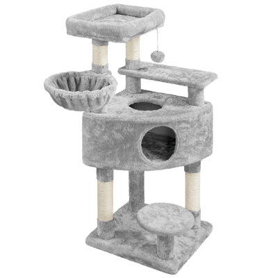46" Burrowsville Cat Tree with Scratching posts & Perch Bed