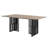 Merild Slatted Dining Table in Antique Oak and Black