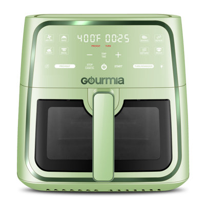Gourmia 8 Quart Digital Air Fryer With 8 Presets, Window & Interior Light, Fryforce 360° Technology, Dishwasher-Safe Basket, Peach