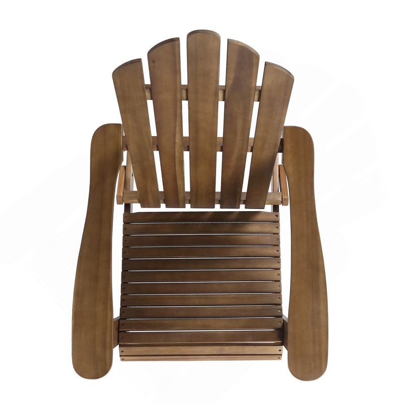 Foldable Adirondack Chair, Dark Brown