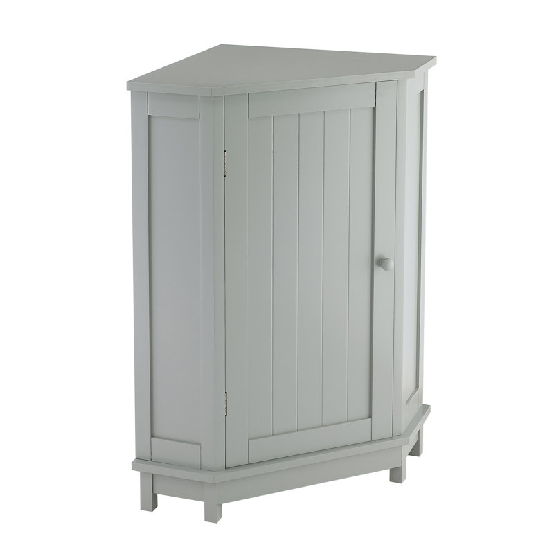 Moder Wood Bathroom Triangle Corner Storage Cabinet With Adjustable Shelf