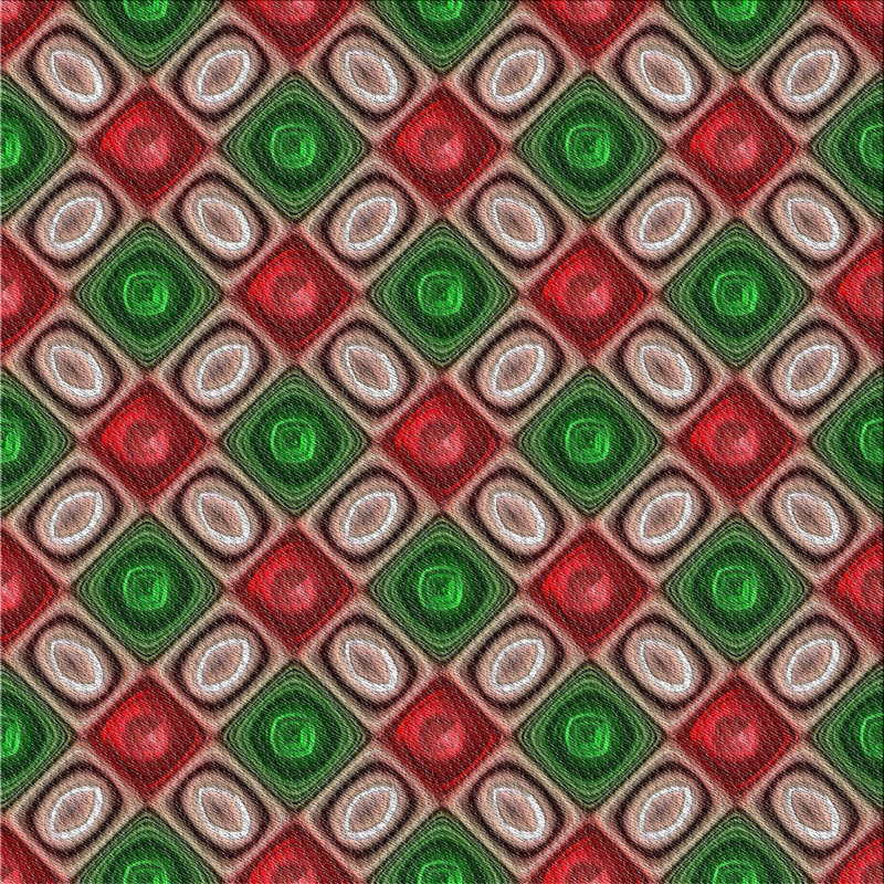 Tapis rouge à motif géométrique, Carré 8 pi