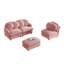 Canapé modulaire en chenille 3 places avec repose-pieds-530898894