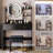 17" Round Led Mirror Vanity Table + Soft Cushion Stool Set, Large Mirror, Touch Switch, 3 Colors, Adjustable Brightness, Large Desktop, Multi-Layer High Capacity Storage, Suitable For Small Space-742833889