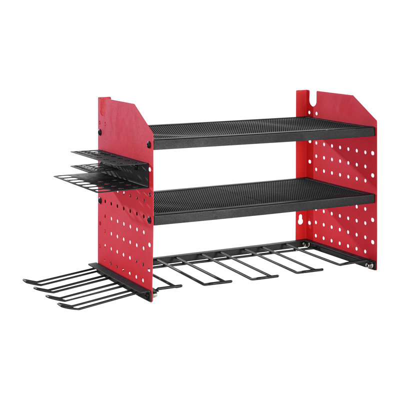 Power Tool Organizer Wall Mount 3-Layer Drill Storage Rack 4 Drill Holders