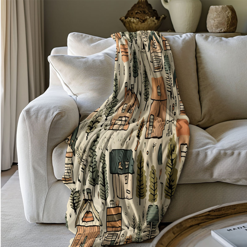 Rustic Art - 1 pièce Sherpa Premium, L 80 po x l 60 po