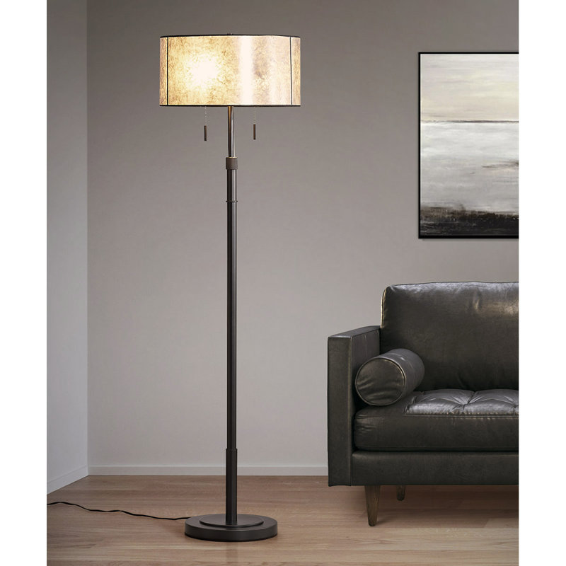 Maramawit 67'' Traditional Floor Lamp, Brown, Dark Bronze