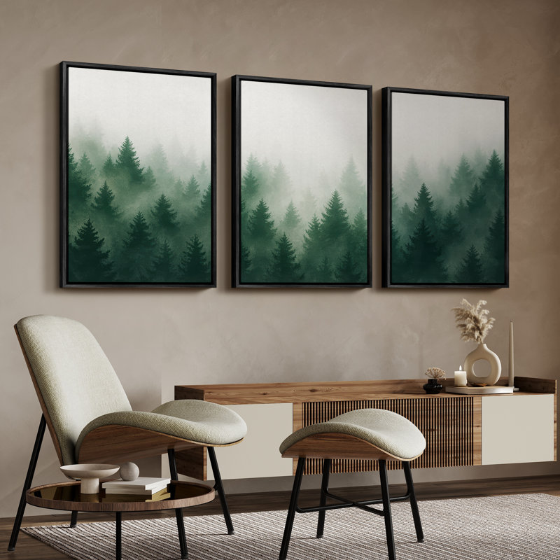 Art mural encadré, rétro, antique, classique pour chambre à coucher - 16 po x 24 po x 3 panneaux, H 24 po x l 16 po, Noir