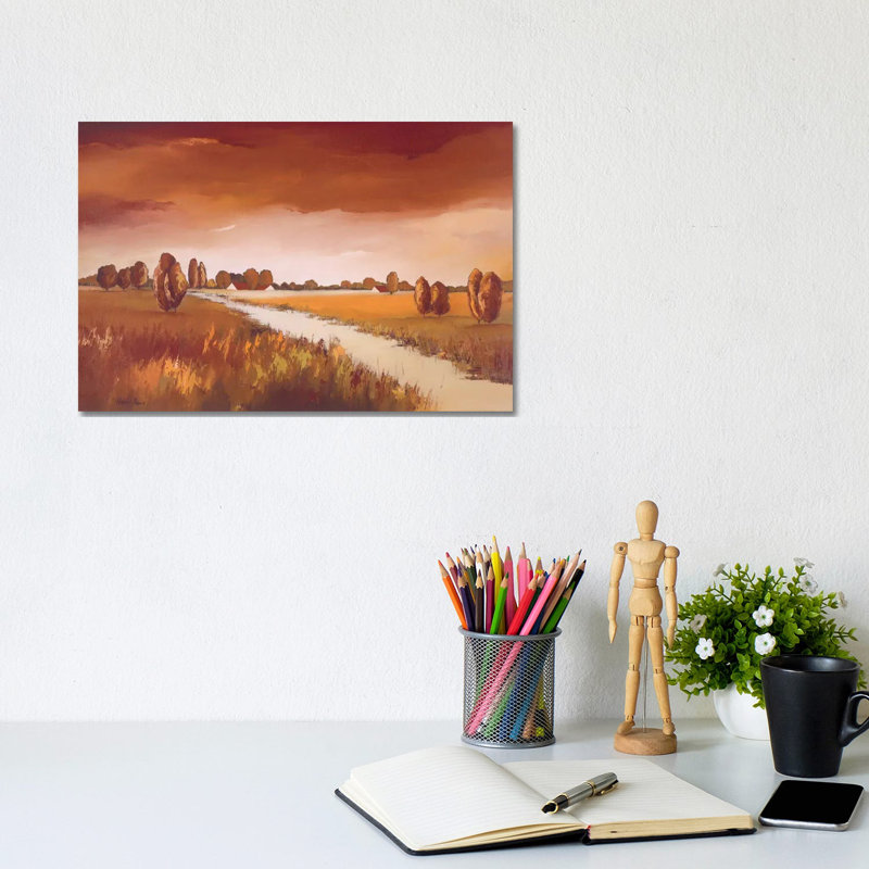 Down The River II by Hans Paus - Wrapped Canvas Gallery-Wrapped Canvas Giclée, 20.32 cm H x 30.48 cm W