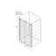 Portes de douche sans cadre de 60 po de largeur x 76 po de hauteur avec verre trempé transparent de 3/8 po (10 mm)