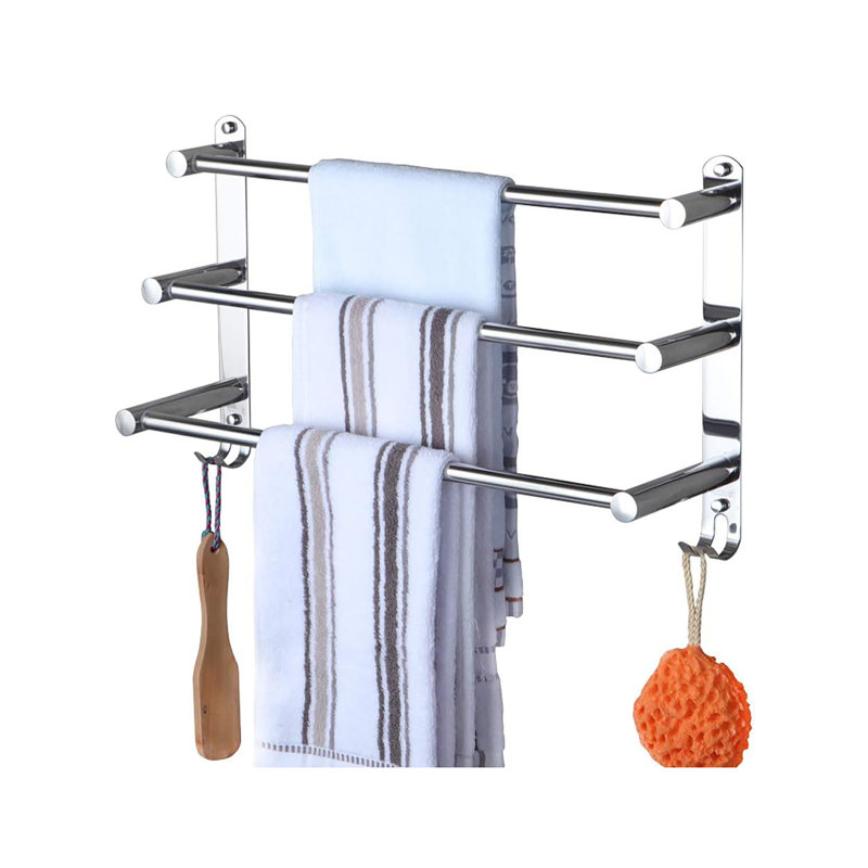 Caraleigh 3 Wall Mounted Required Towel Rack