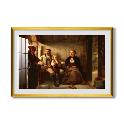 Neighbors (Naboer), 1855-Adolph Tidemand-Custom Framed Canvas