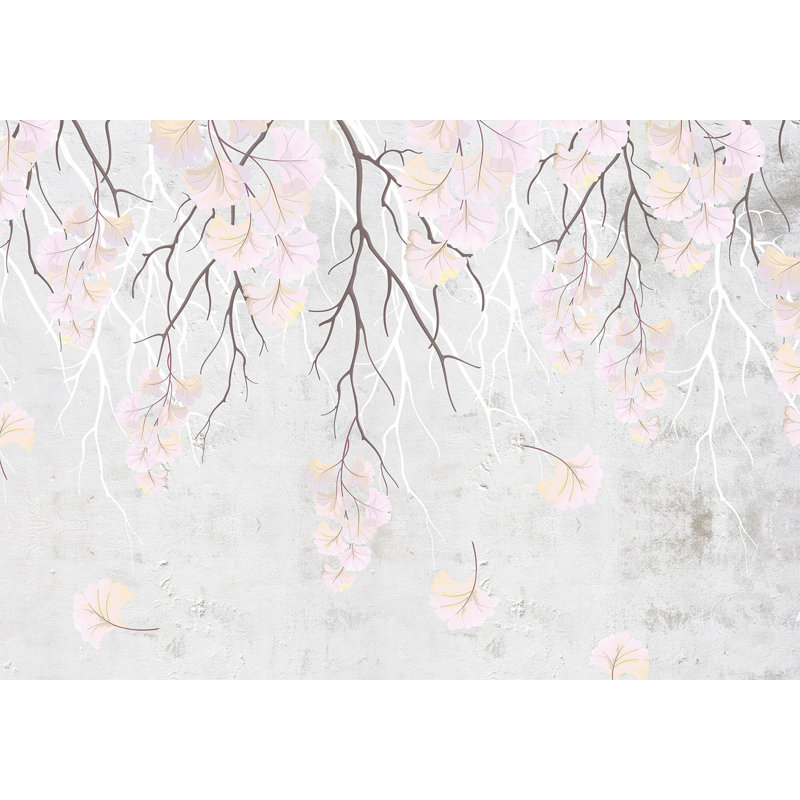 Murale florale pelez et collez - plantes mystérieuses, L 57 po x L 41 po