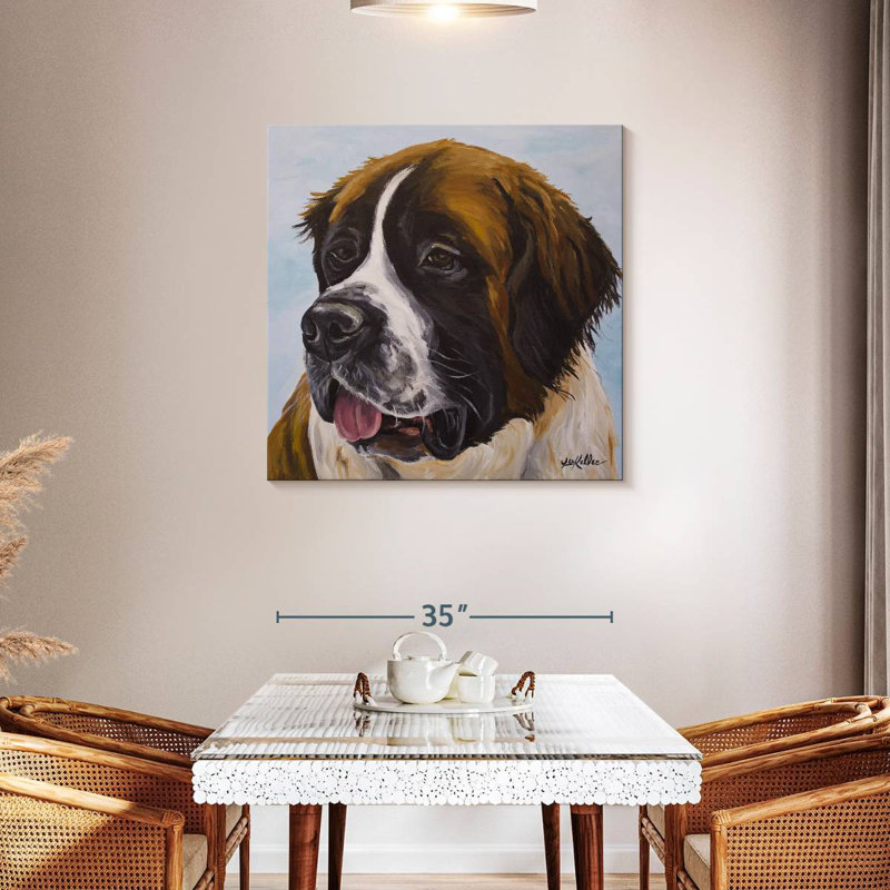 Crowle Saint Bernard, 36" H x 36" W