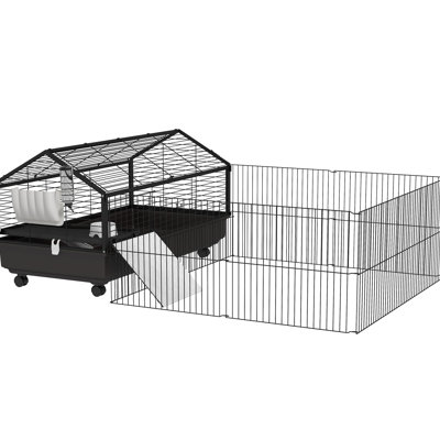 Cage à hérisson avec grande pliable - Comprend une bouteille d'eau et un bol Facile à gérer pour les petits animaux