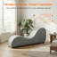 Chaise longue en velours gris clair pour le yoga et la méditation-416946093