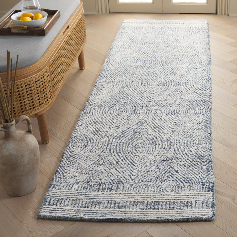 Tapis géométrique en laine touffeté à la main Radegund