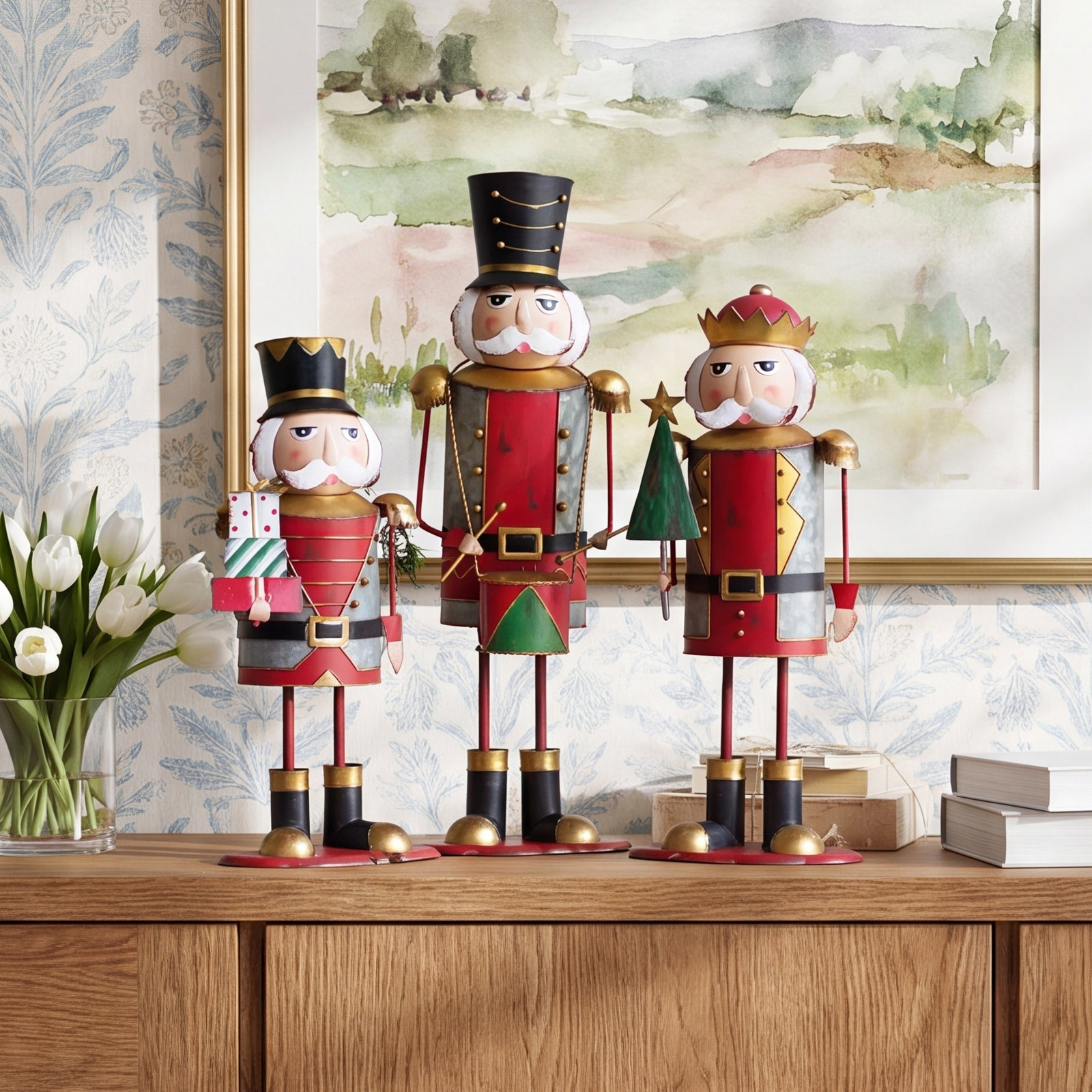 3-Piece Metal Nutcracker Set