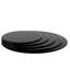Plateau de table rond en verre trempé noir de 24 po, rebord biseauté épais de 0,4 po - impact, nettoyage en douceur, pour les tables de réunion, chaleur de 2 à 5 po, idéale pour le café