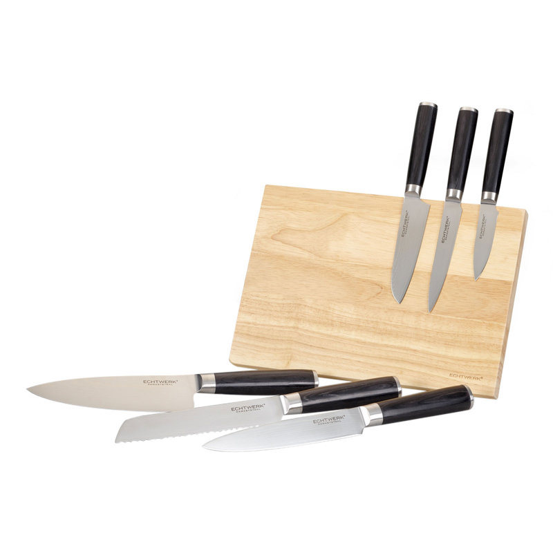 Echtwerk 7 Piece Damascus Steel Knife Block Set