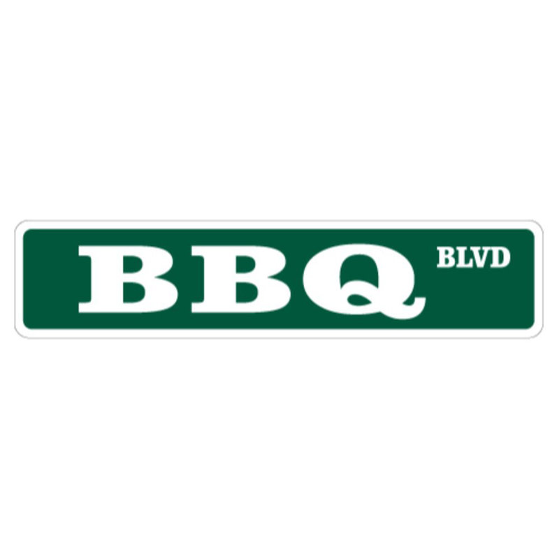 BBQ Street Sign