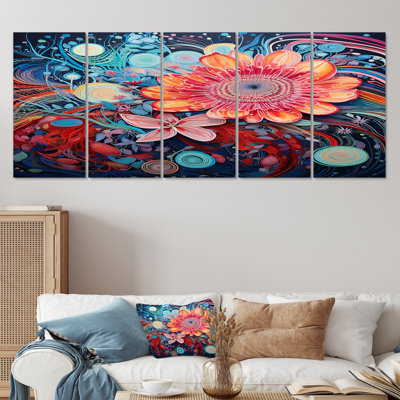 Brookline - Daisy Wall Art Set 5 Piece