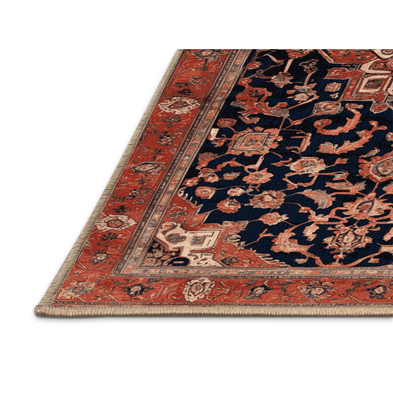 Tapis brun lavable à la machine, Rectangle de 5 pi x 8 pi