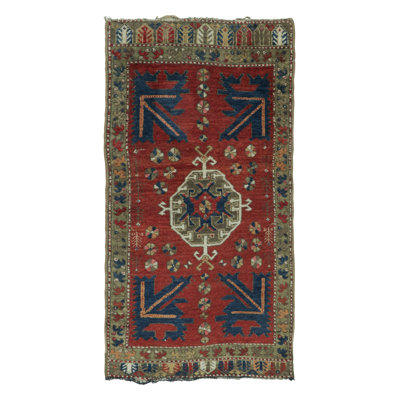 One-of-a-Kind 1'10"x3'6" Hand Knotted Area Rug