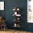 Rundell 20" Wide Rustic Industrial Solid Wood and Metal Frame Wall Mounted Tiered Shelf With Storage-1424057699