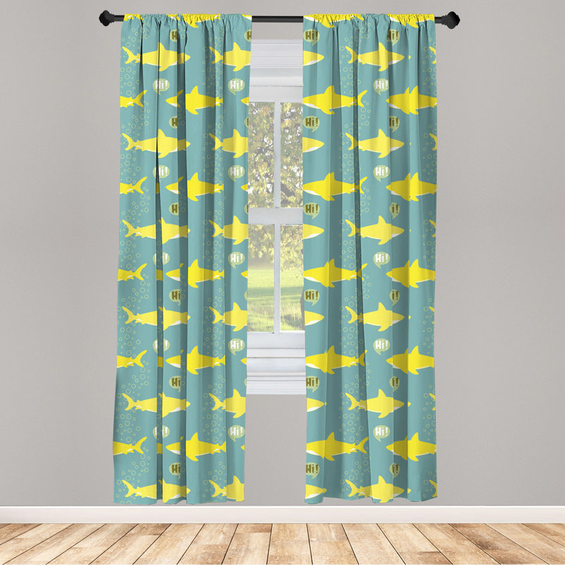 Semi-Sheer Rod Pocket Curtain Panels, 28" x 63"