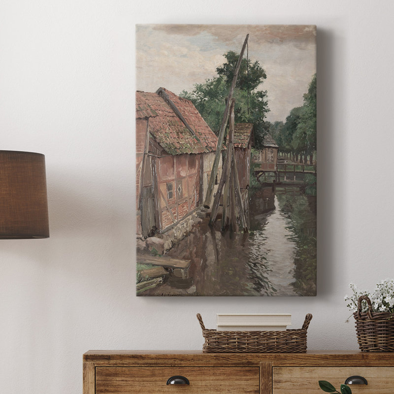 Paysage rétro CXV III - galerie Cavas enveloppé, H 60 po x l 40 po