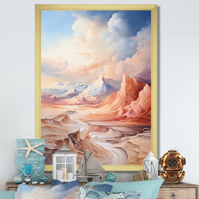 «Beach Photo Sunkissed Sands II», reproduction sur toile encadrée, Or, H 32 po x l 16 po x P 1 po