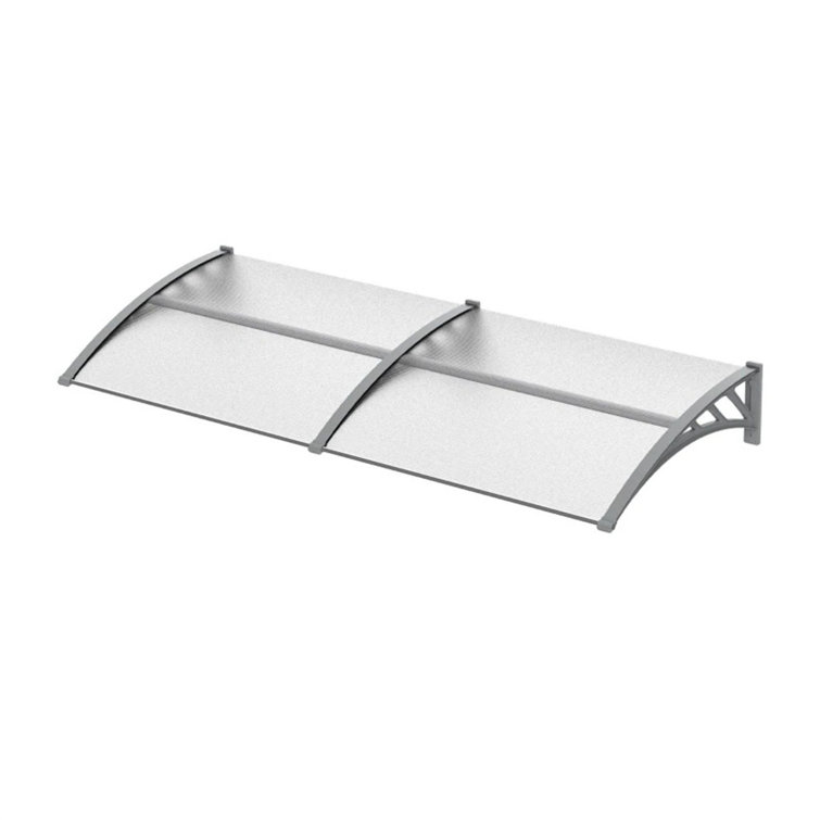 HOMCOM 200cm W x 80cm D Plastic Cover Retractable Door / Window Awning