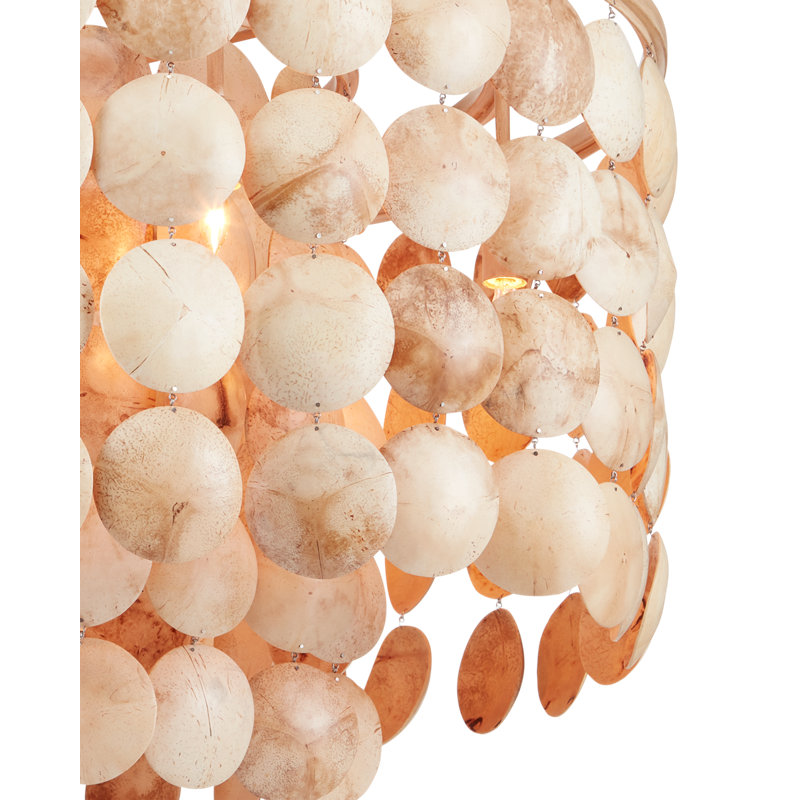 Buko 6 - Light Wrought Iron Dimmable Drum Chandelier