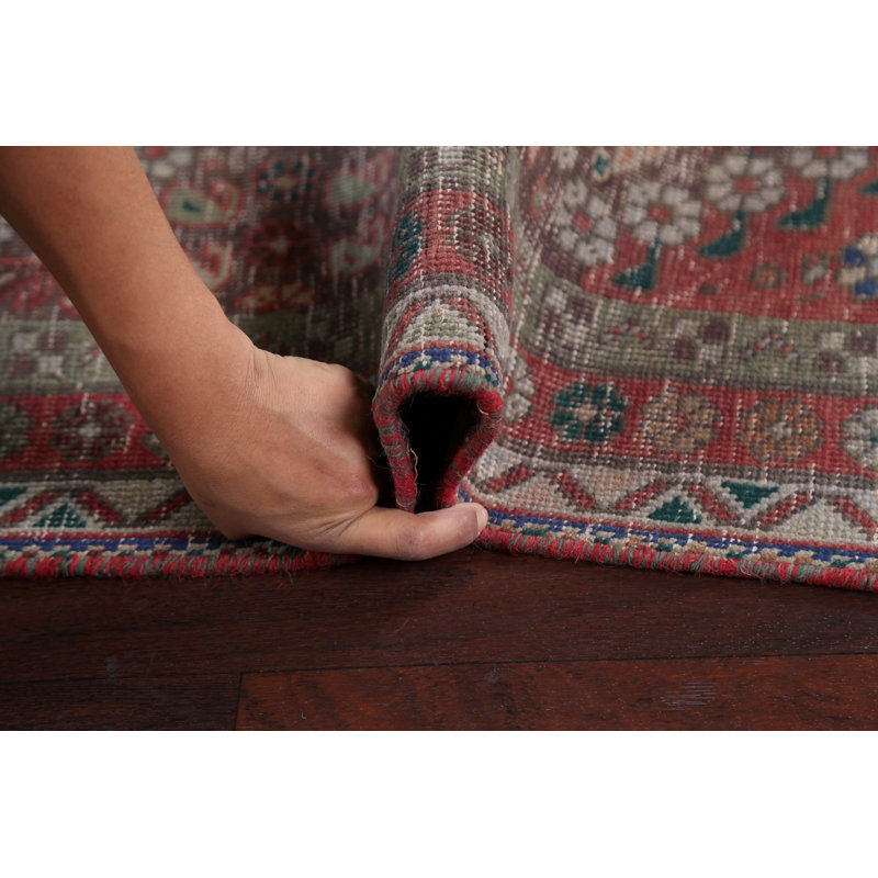 Tapis de couloir patiné délavé Tabriz