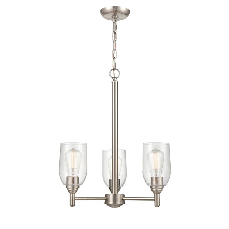 Lustre 3 lumières 18,75, Nickel brossé