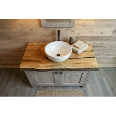 Live Edge Spalted Maple Wood Vanity Top