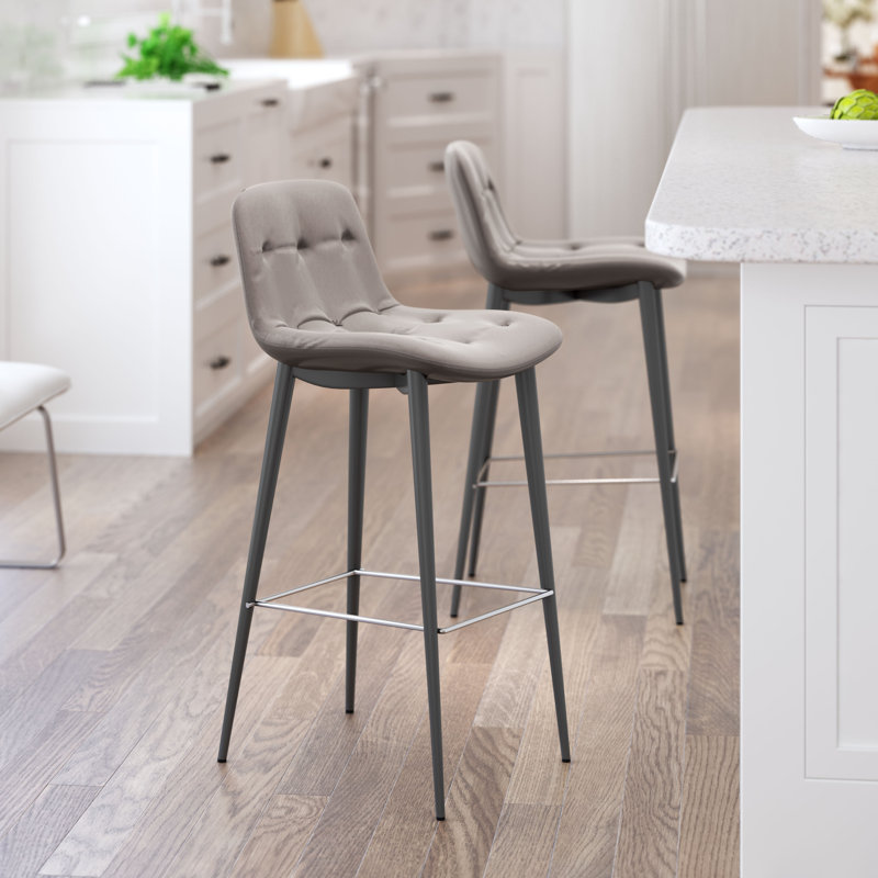 Ensemble de 2 tabourets de bar Tangiers (blanc), Taupe