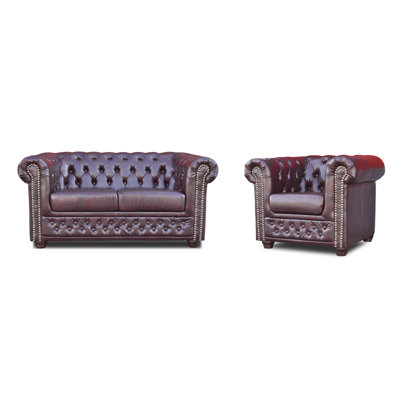 Canton Faux Leather Loveseat