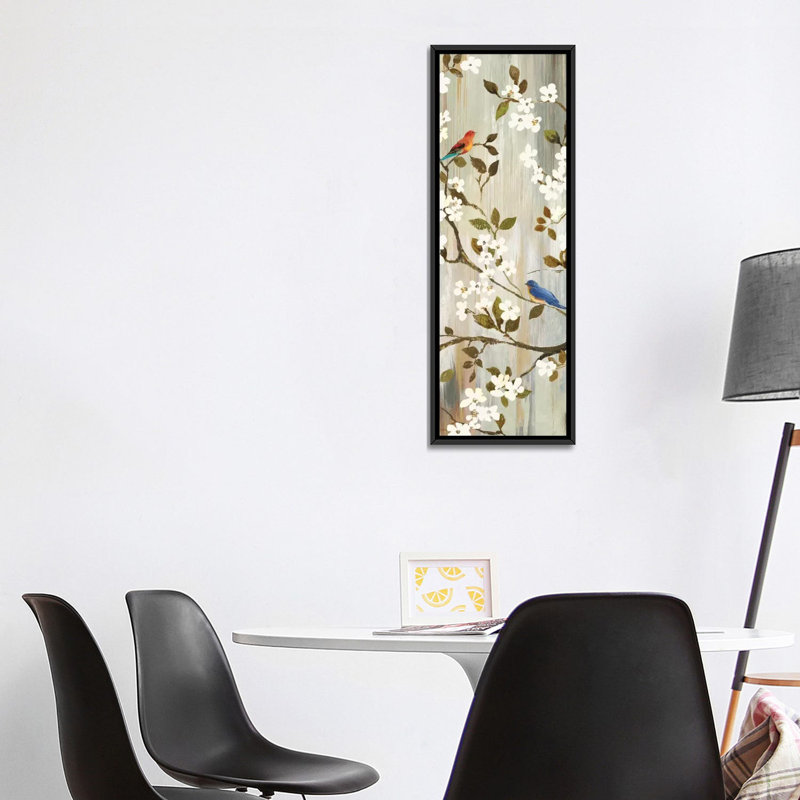 «Bloom I» par Asia Jensen, impression sur toile tendue, H 36 po x l 12 po x P 1,5 po, Toile avec cadre noir