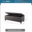 Banc de rangement rembourré 100% polyester Jahmere-93933896