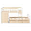 Lit superposé simple au-dessus de mezzanine avec tiroirs en pin naturel et en bois