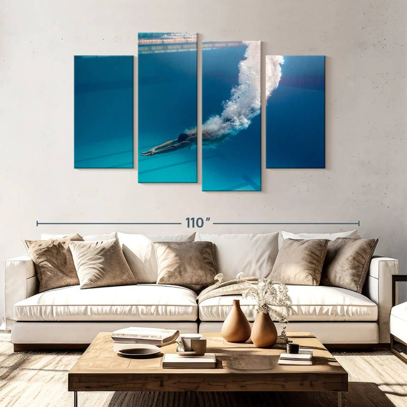 Sireci Swimming Male, 54" H x 84" W