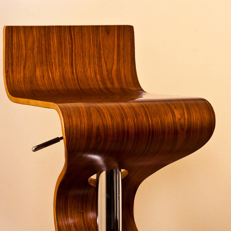 Glen Arbor Swivel Adjustable Height Counter Stool, Dark Walnut