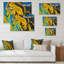 Art en acrylique noir et jaune-171615173-171615177