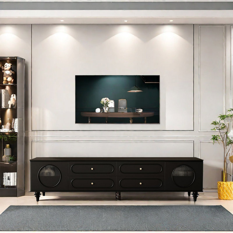 Meuble télé rétro de style français, 78.74"