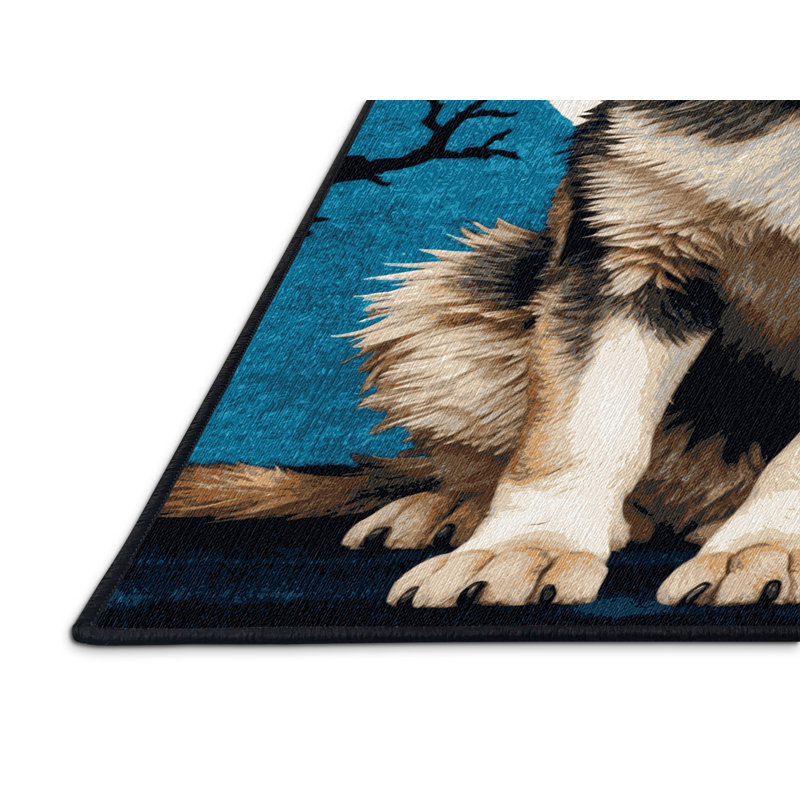 Washable Lykoi Cats Area Rug, Rectangle 6' x 9'