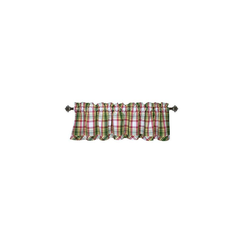 Manns Cotton Plaid Tailored Window Valance