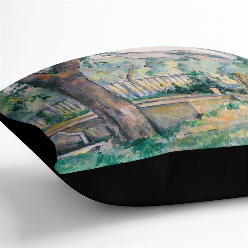 Square Cushion, Black, 55cm H x 55cm W x 20cm D