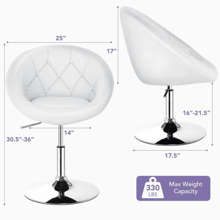 Swivel Counter Stool with Metal Frame